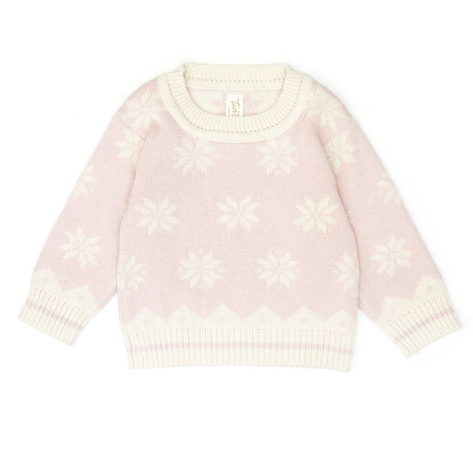 Rose and Natural Holiday Sweater