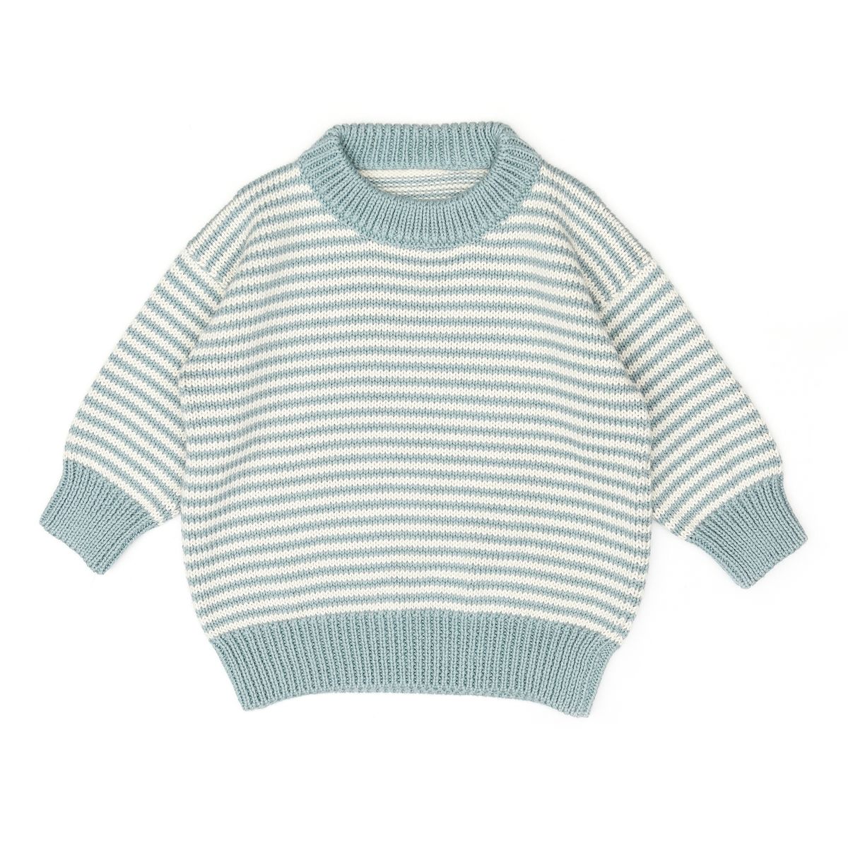 Little Noah | braided sweater- Gray mist & natural