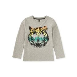 Star Foil Tiger Graphic Tee / Med Heather Grey