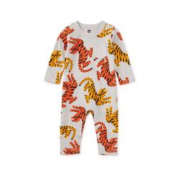 Long Sleeve Pocket Baby Romper / Lightning Tiger