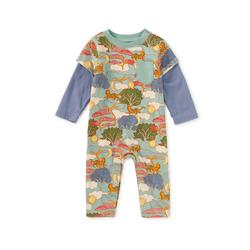 Layered Button-Up Baby Romper / Sun & Moon Folktale