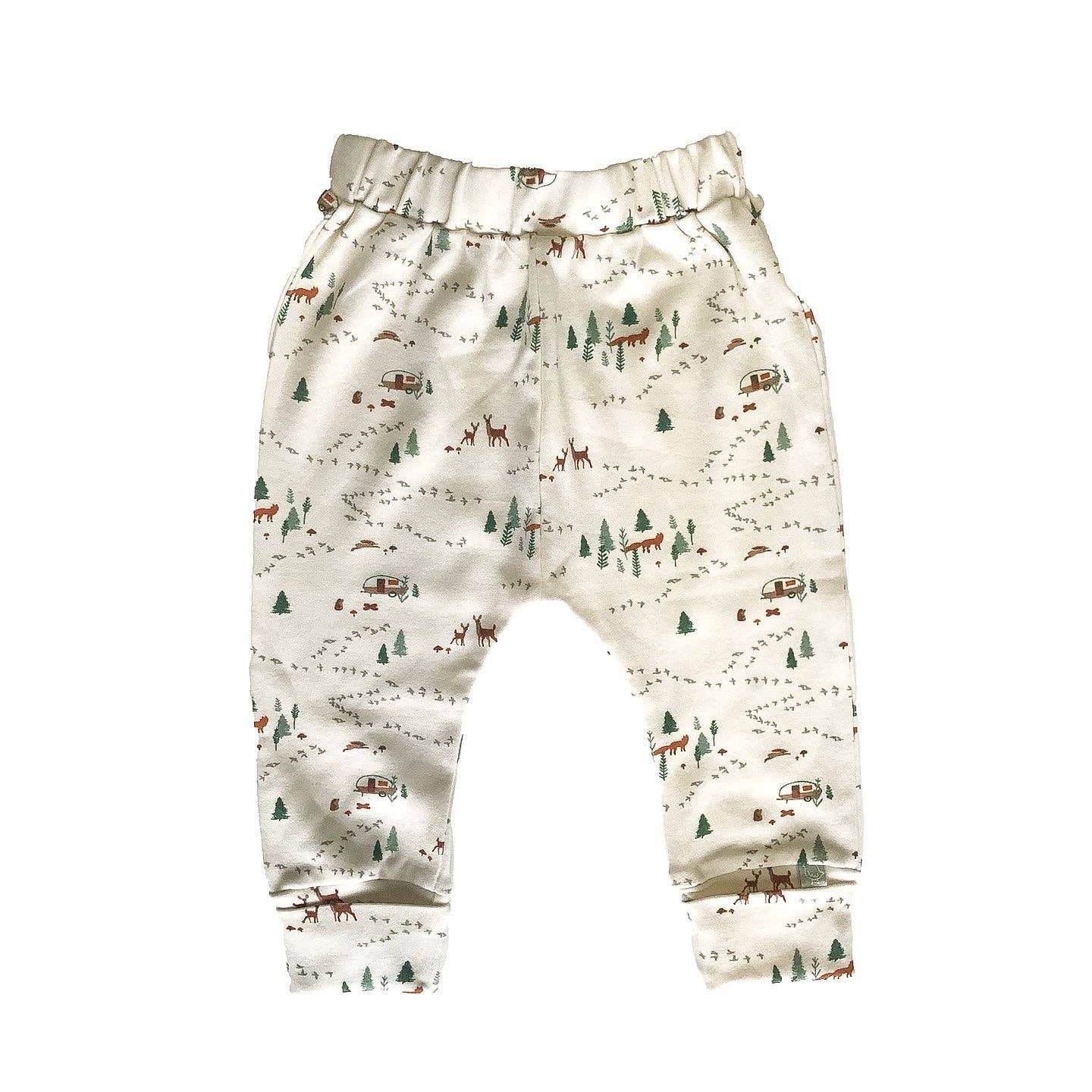 Long bodysuit- Into the woods-Cuffed organic pants- SET WITH ONESIE