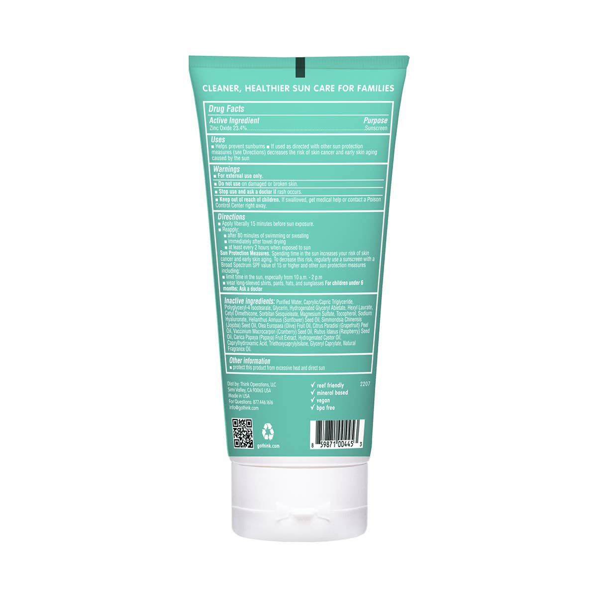 Thinksport Kids Sunscreen Spf 50+ 6 oz