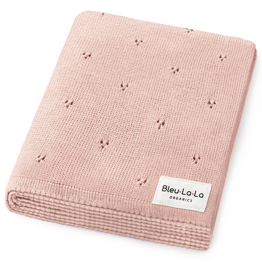 100% Organic Cotton Pointelle Swaddle-Ballet Slippers