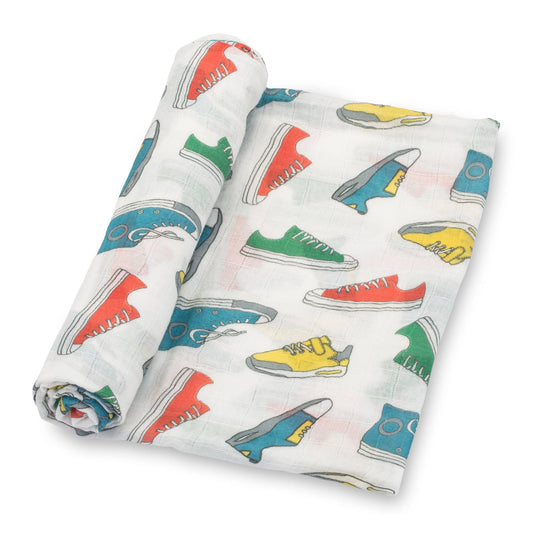 Sole Mates Baby Muslin Swaddle Blanket
