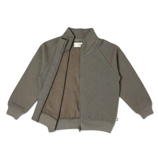 Organic Fleece Zipper Jacket - Olive
