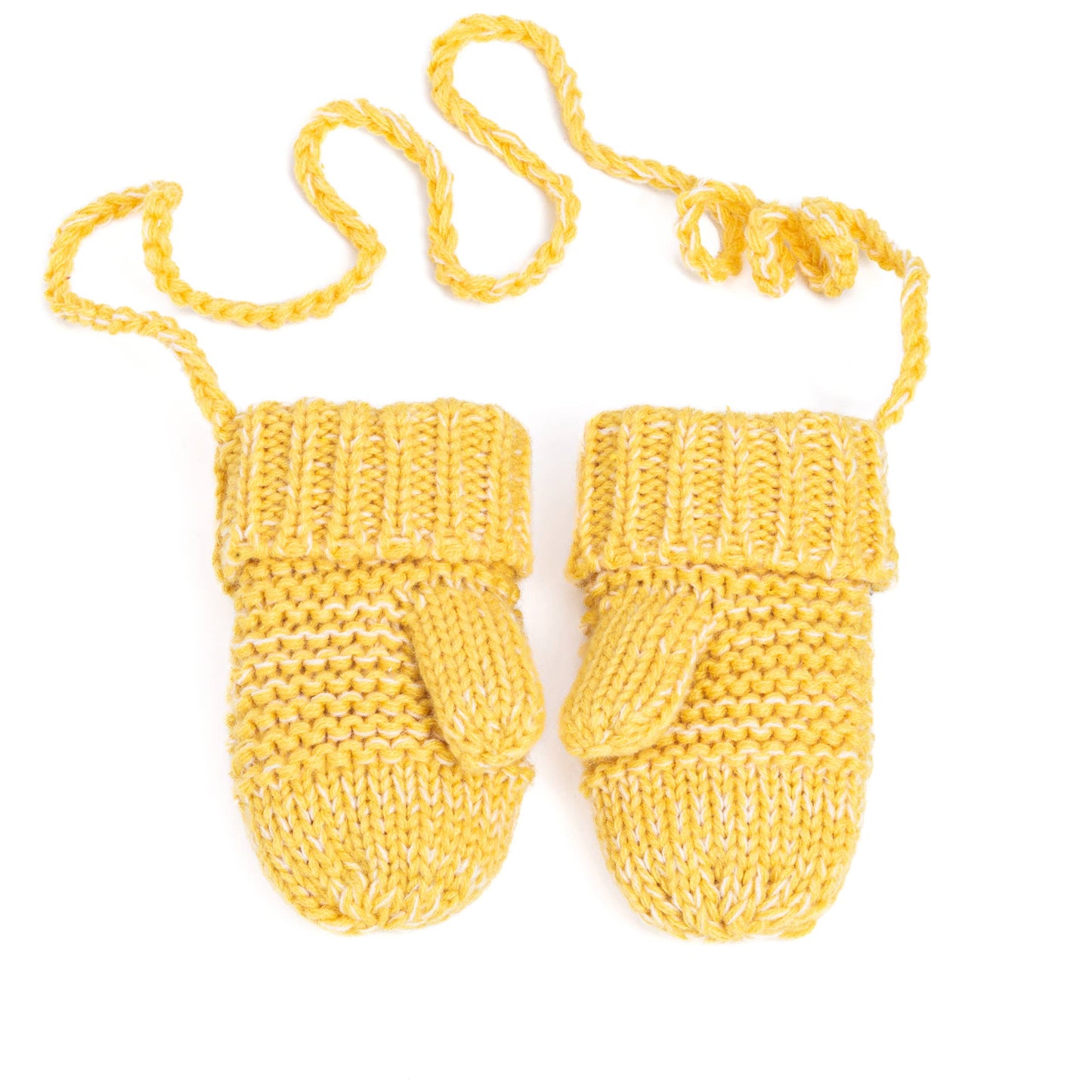 Baby Chick Knit Mittens for Kids up to Age 6 - Yellow