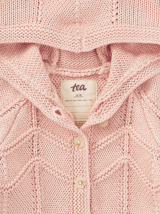 Creature Comfort Baby Cardigan / Rosada