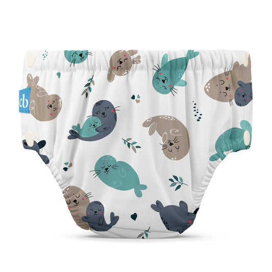Reusable Swim Diaper with Snaps, Seally, 1ct