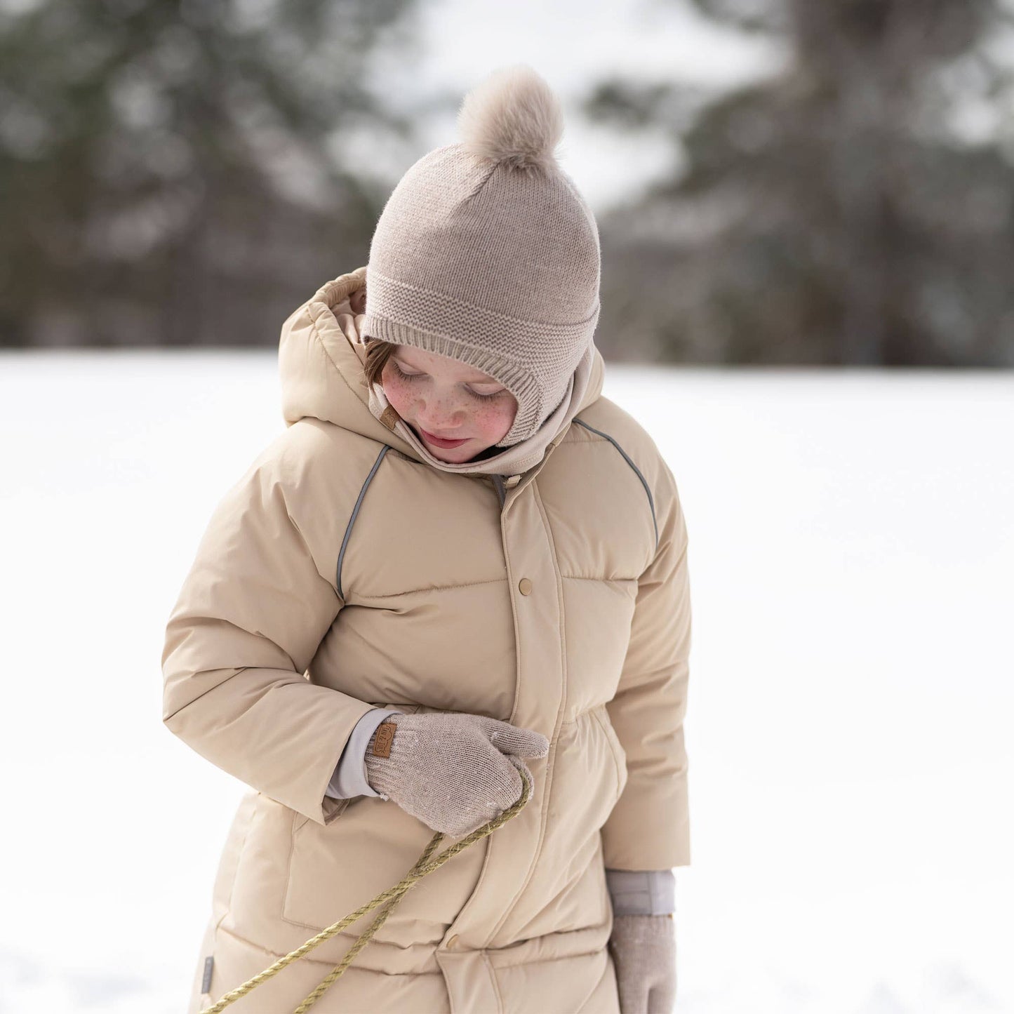 Wheat Field | Kids Cozy Knit Mittens