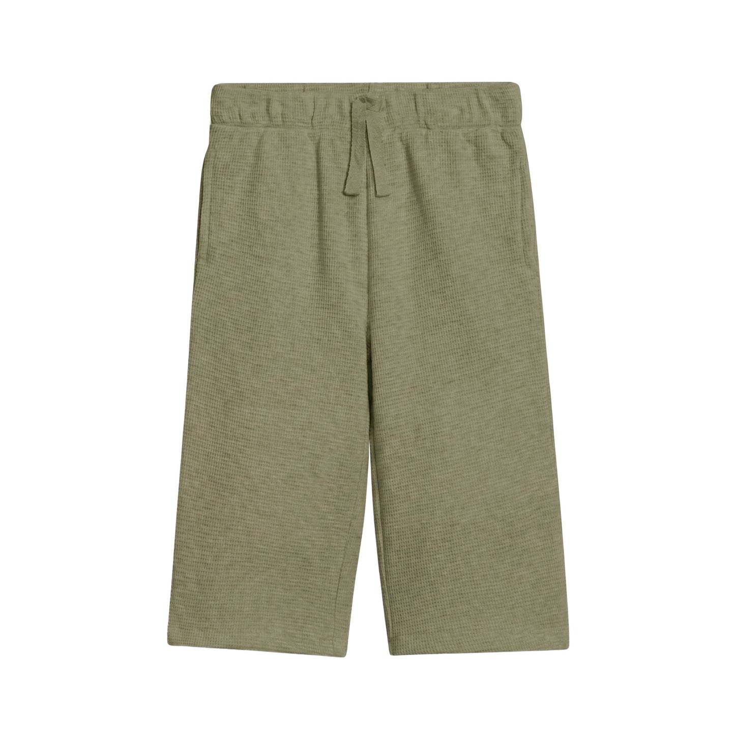 Clove Waffle Knit Straight Leg Pants - Fern