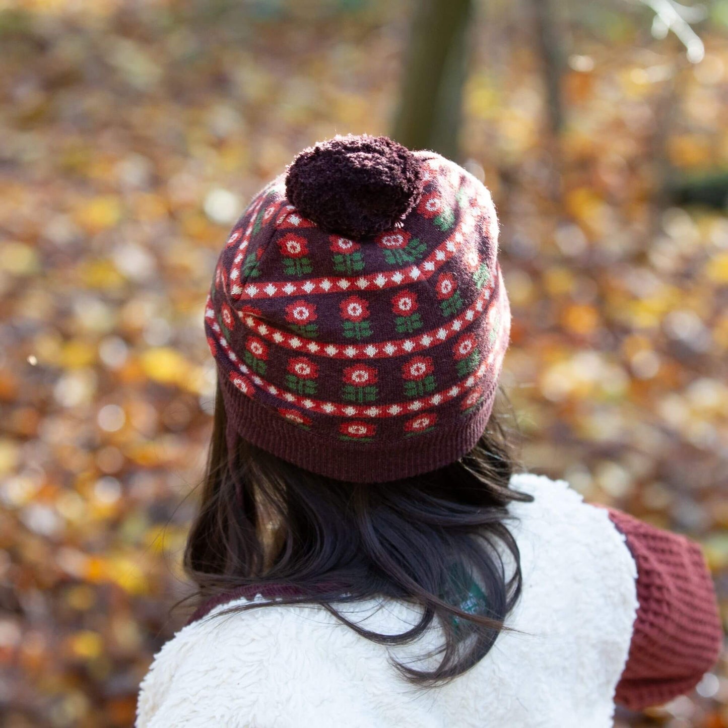 Collecting Flowers Knitted Hat