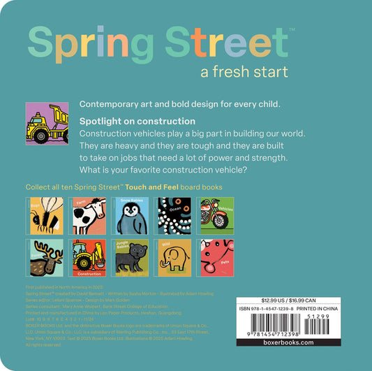 Spring Street Touch and Feel: Construction by Boxer Books