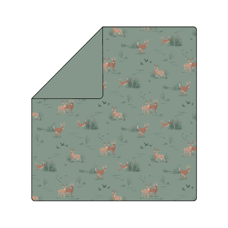Woodland Buck Muslin Swaddle