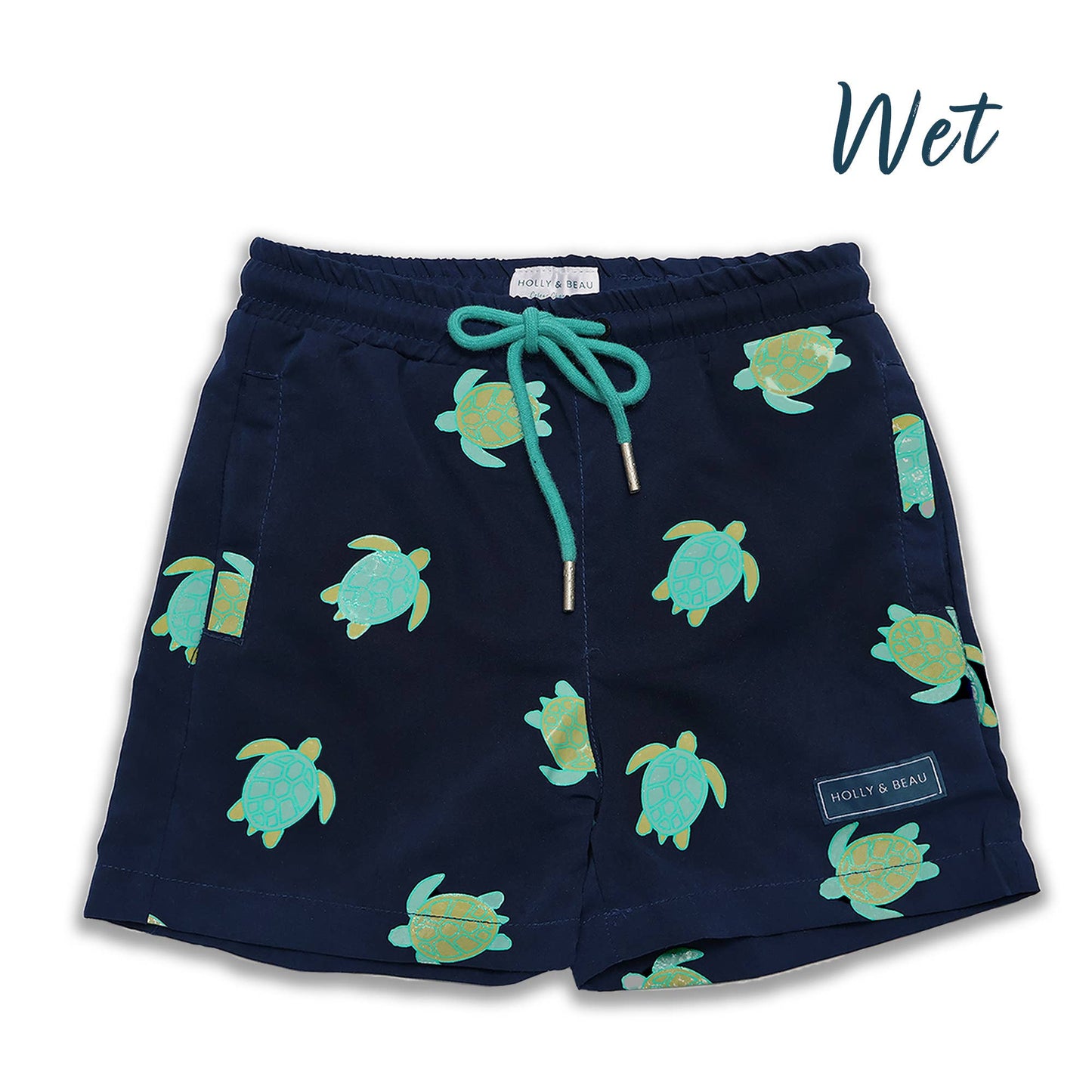 Turtle Color Changing Boys Swim Trunks