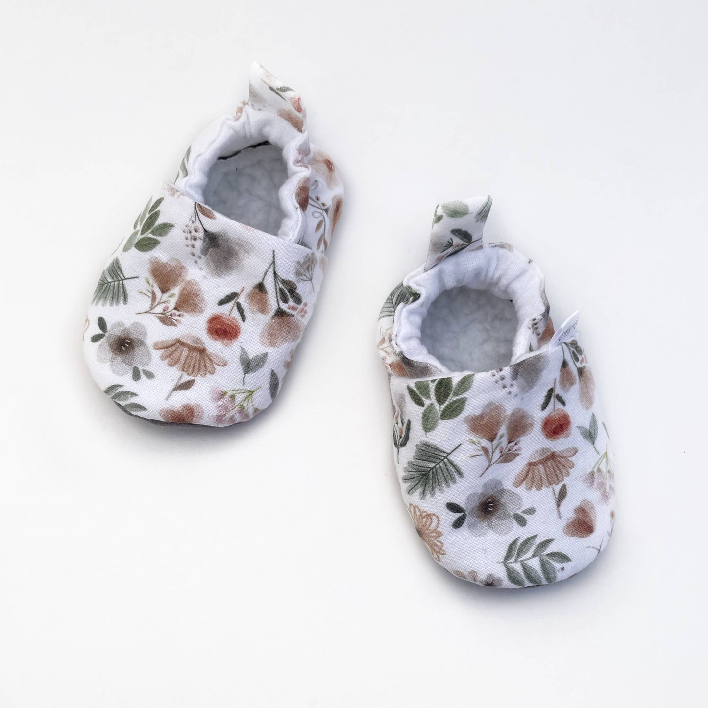 Sage Floral Baby Shoes