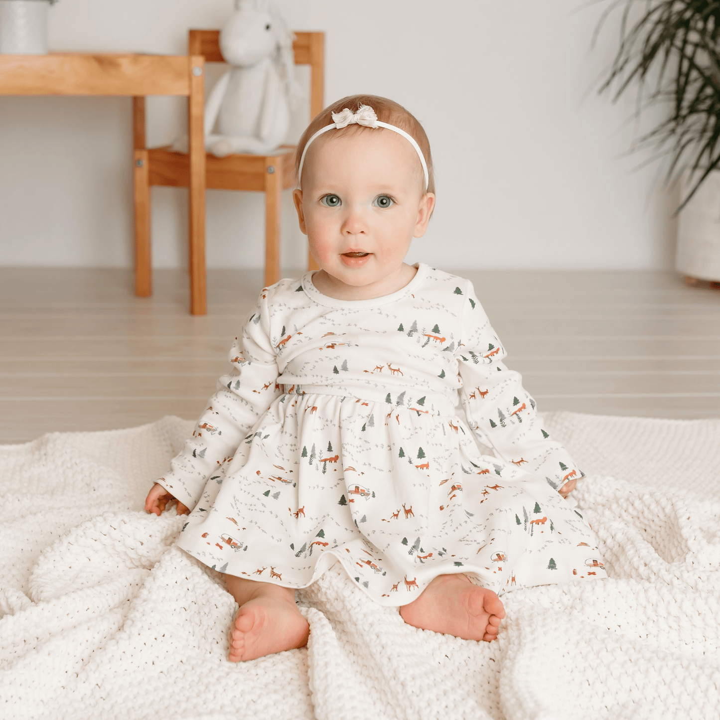 Long sleeve twirl dress | deer to my heart