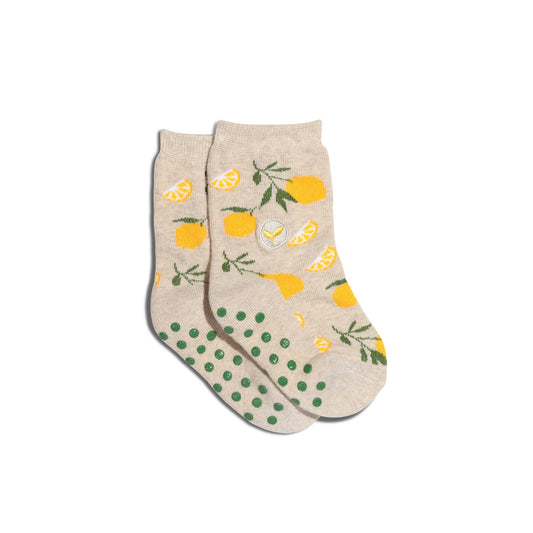 Kids Socks that Plant Trees (Beige Lemons)