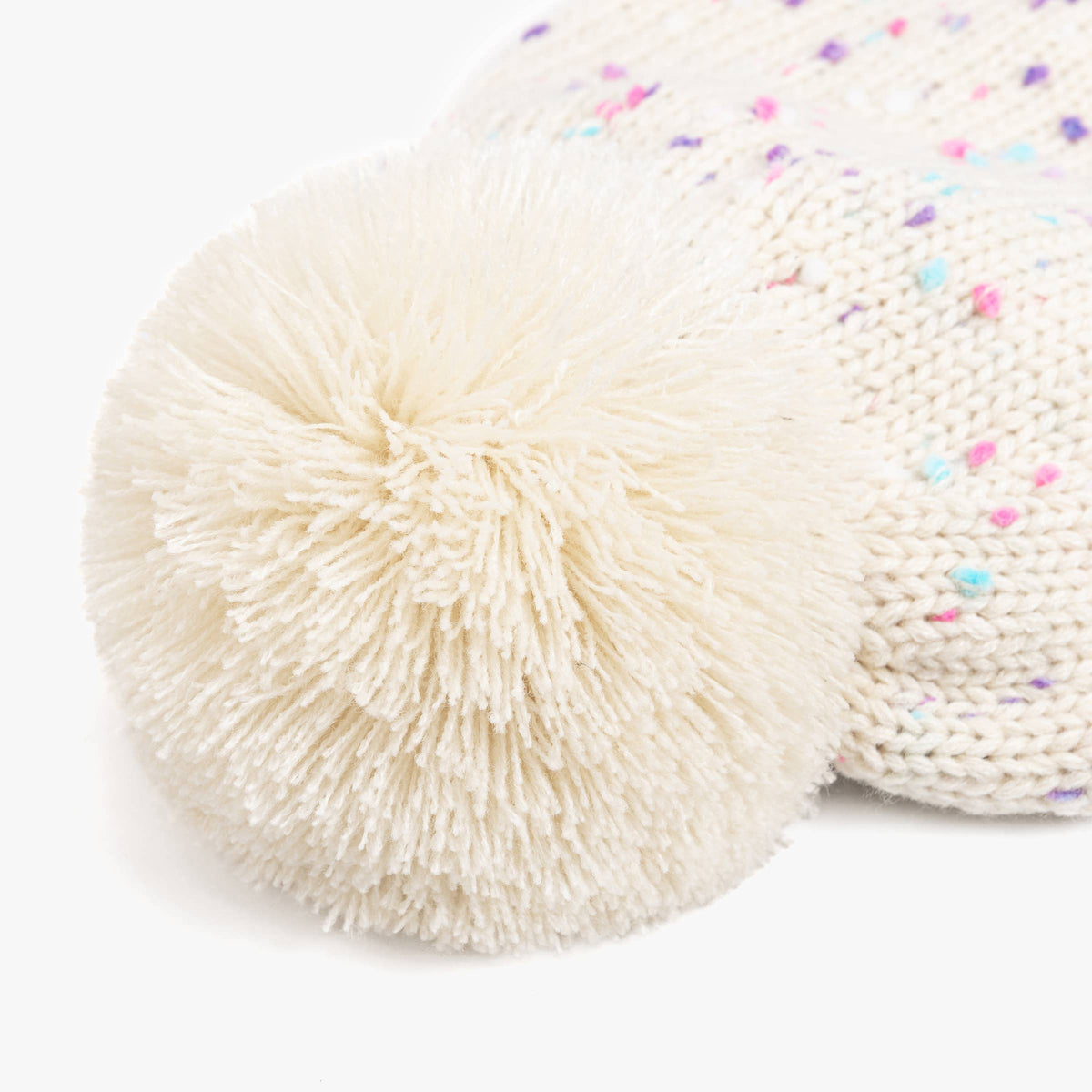 Girls Specked Earflap Winter Hat with Braids - Ages (1-12 Y)