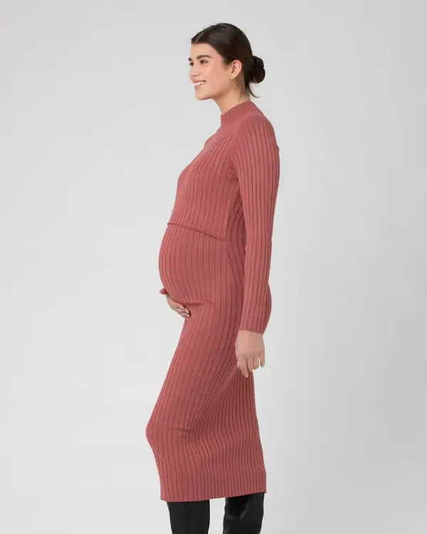 Nella Rib Nursing Knit Dress