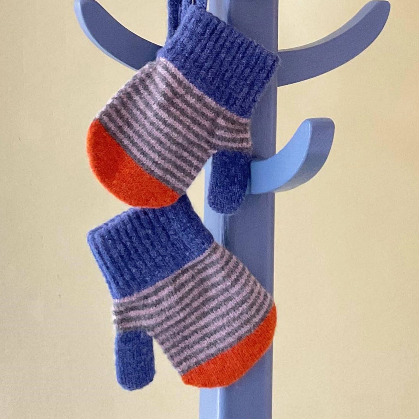 Kids' Patterned Lambswool Mittens: Fair isle - mint