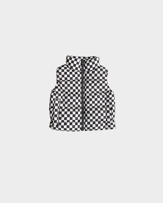 Checkered Puffer Vest