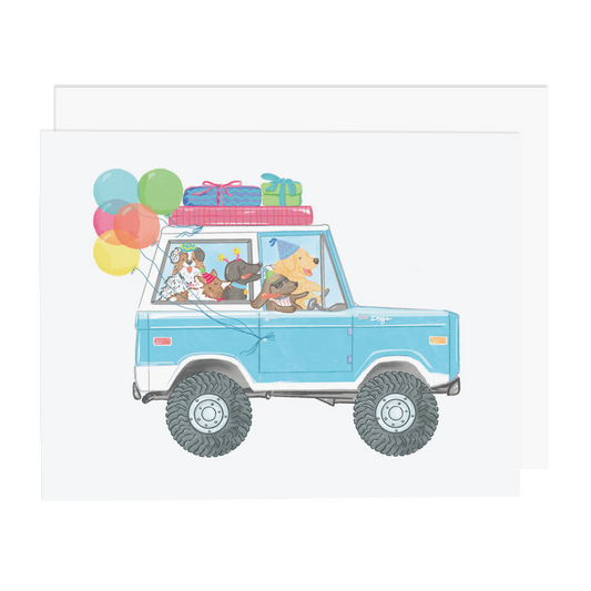 Dog Trip Celebration Greeting Card