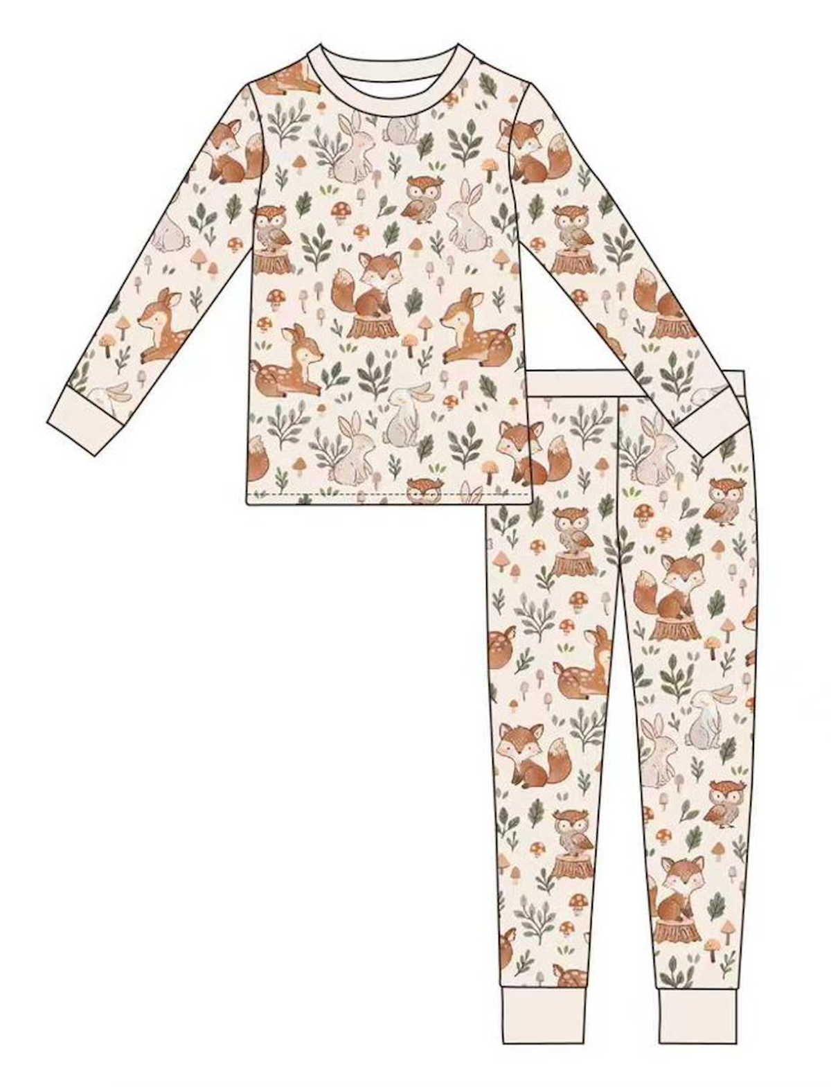 Kids Bamboo Pajamas - Bamboo Clothing- Woodland Whimsy