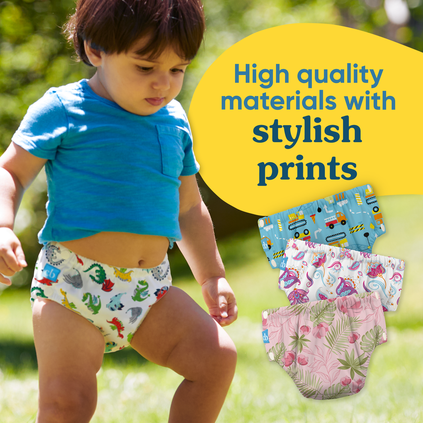 Reusable Potty Training Pants with Snaps, Pink Forest, 1ct