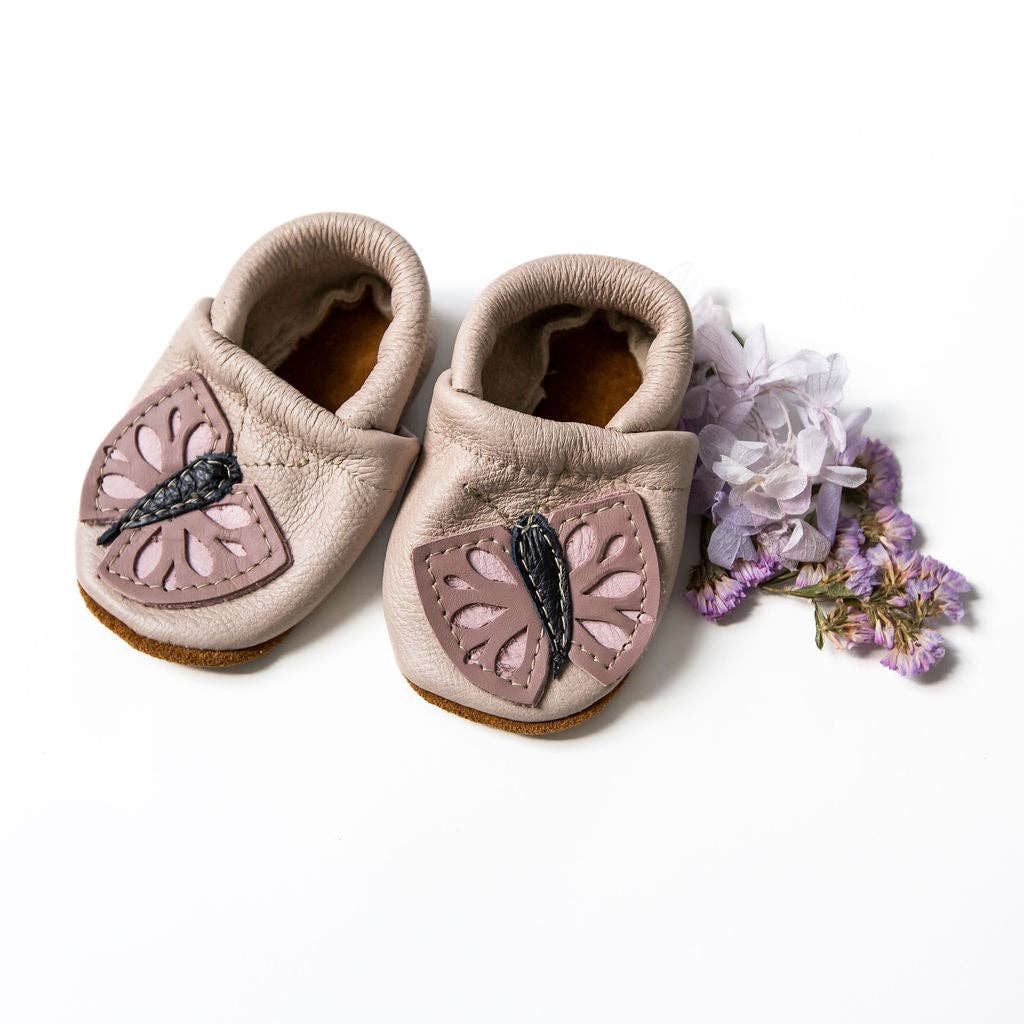 Oyster Butterflies // Cute Critters Leather Shoes Baby and Toddler