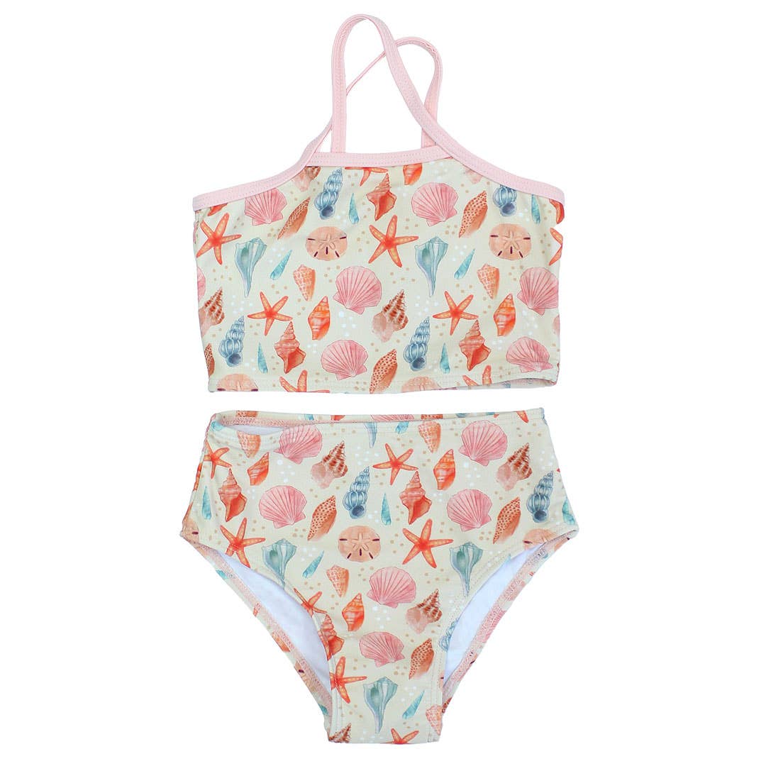 Sandy Seashells Beachy Bikini Girls Swimsuit