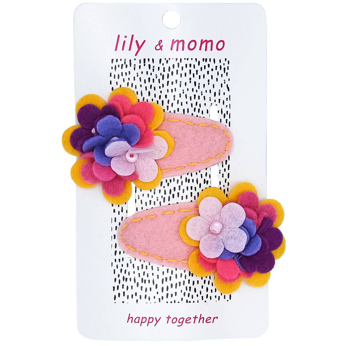 Pretty Petals Kids Hair Clips- Pink and purple
