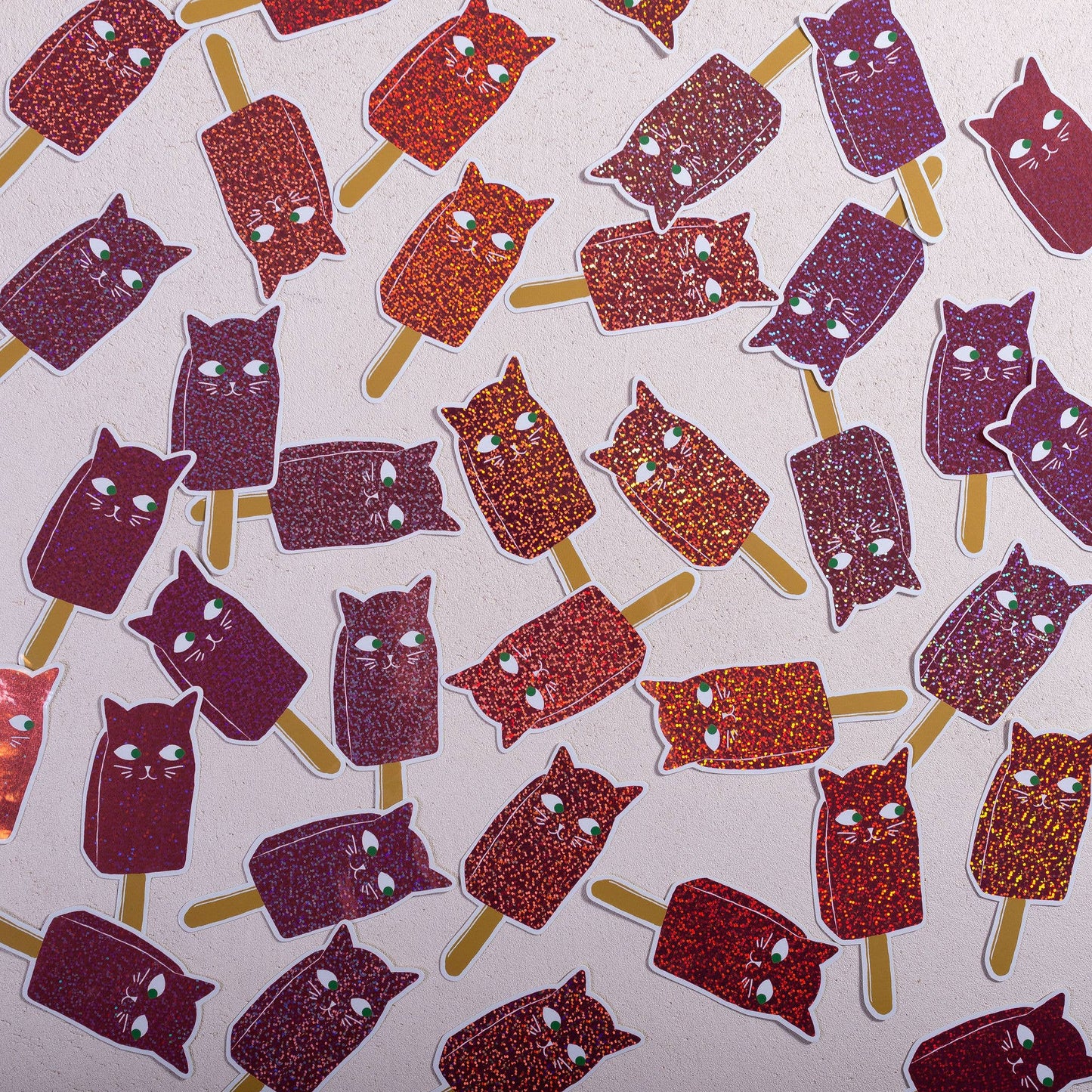 Glitter Catsicle Sticker