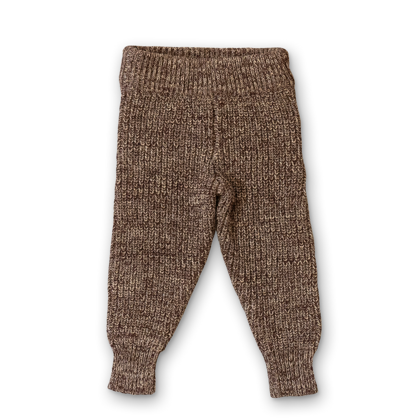 Cotton Kids Knit Pants - Bark