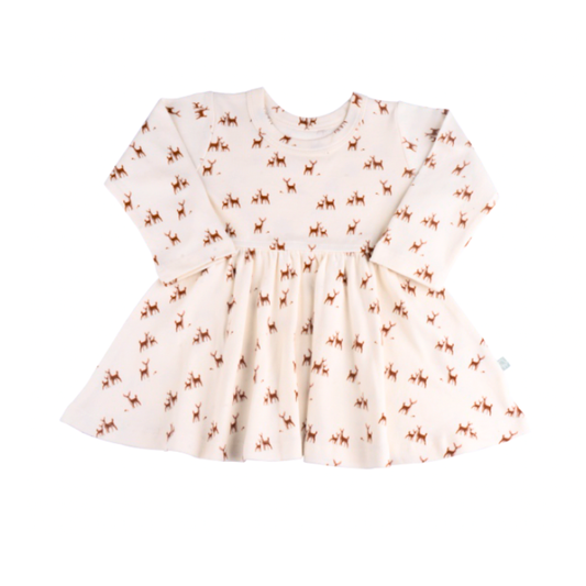 Long sleeve twirl dress | deer to my heart