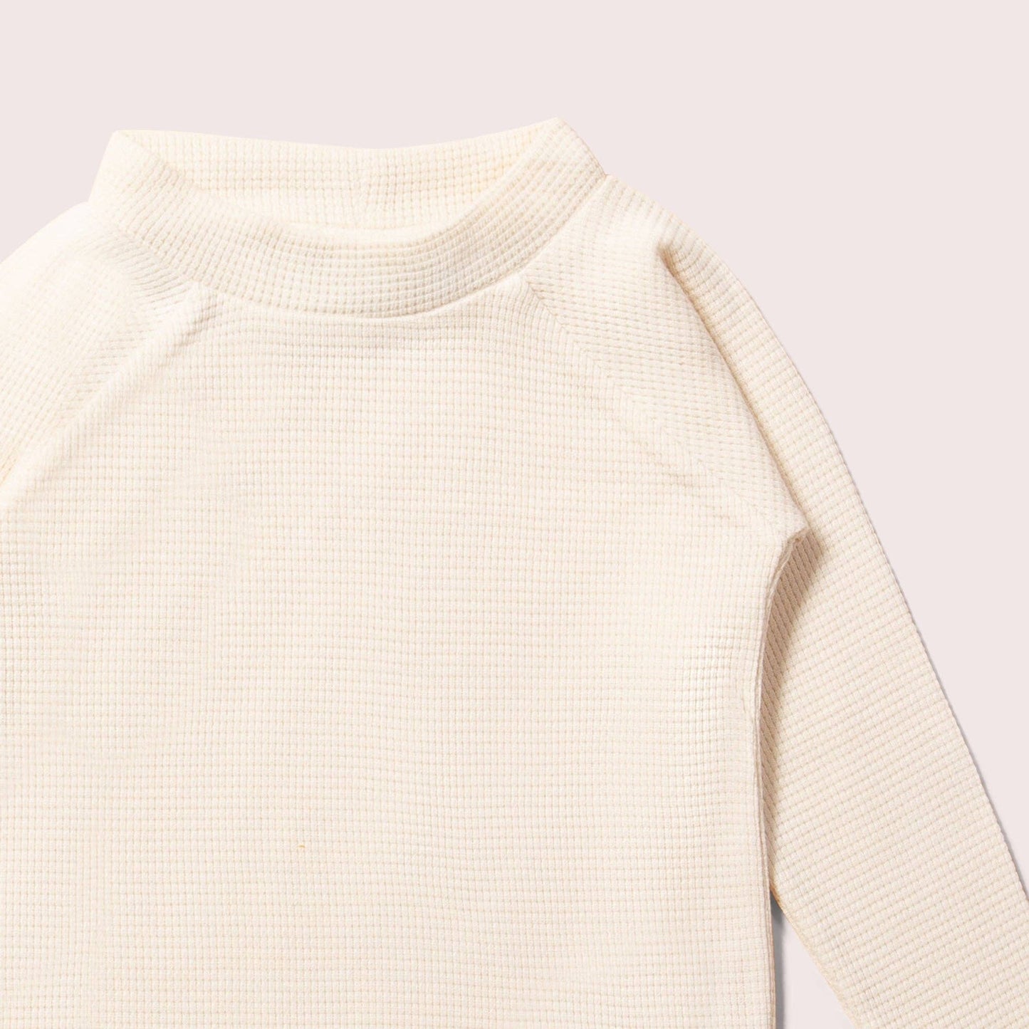 Cream Waffle Long Sleeve Cosy Top