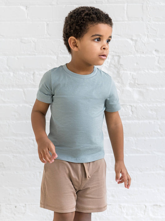 Organic Baby and Kids Classic Crew Neck Tee - Tide