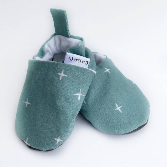 Dusty Mint + Baby Shoes