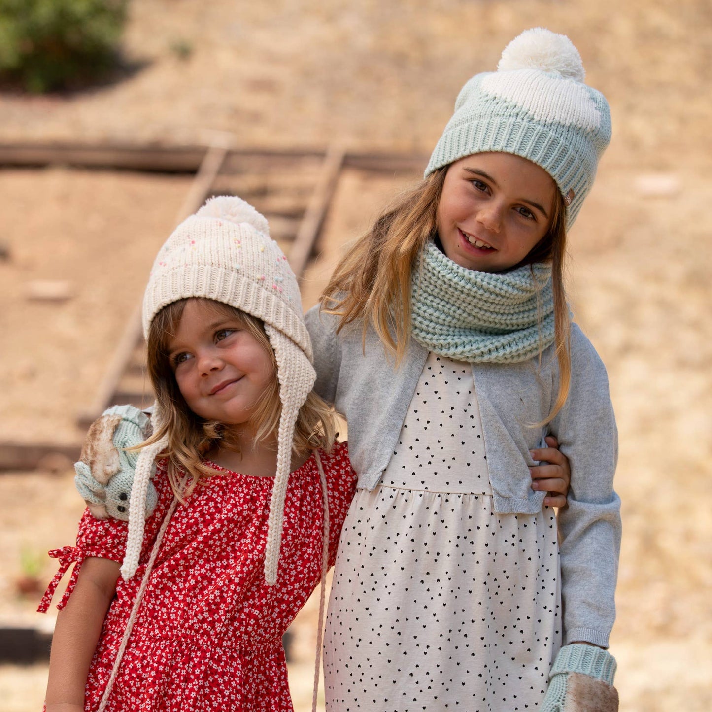 Kids Earflap Winter Hat- Pastel Speckled- Toddler/ Girls 1-6