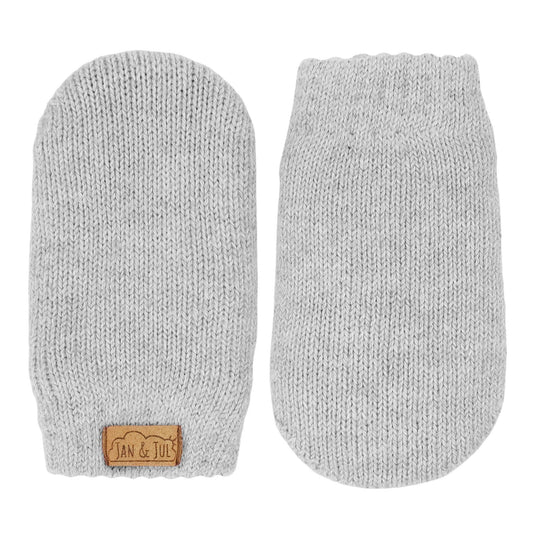 Soft Grey | Kids Cozy Knit Mittens