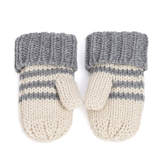 Knitted Cat Mittens - Toddler / Little Kids / Big Kid - Gray