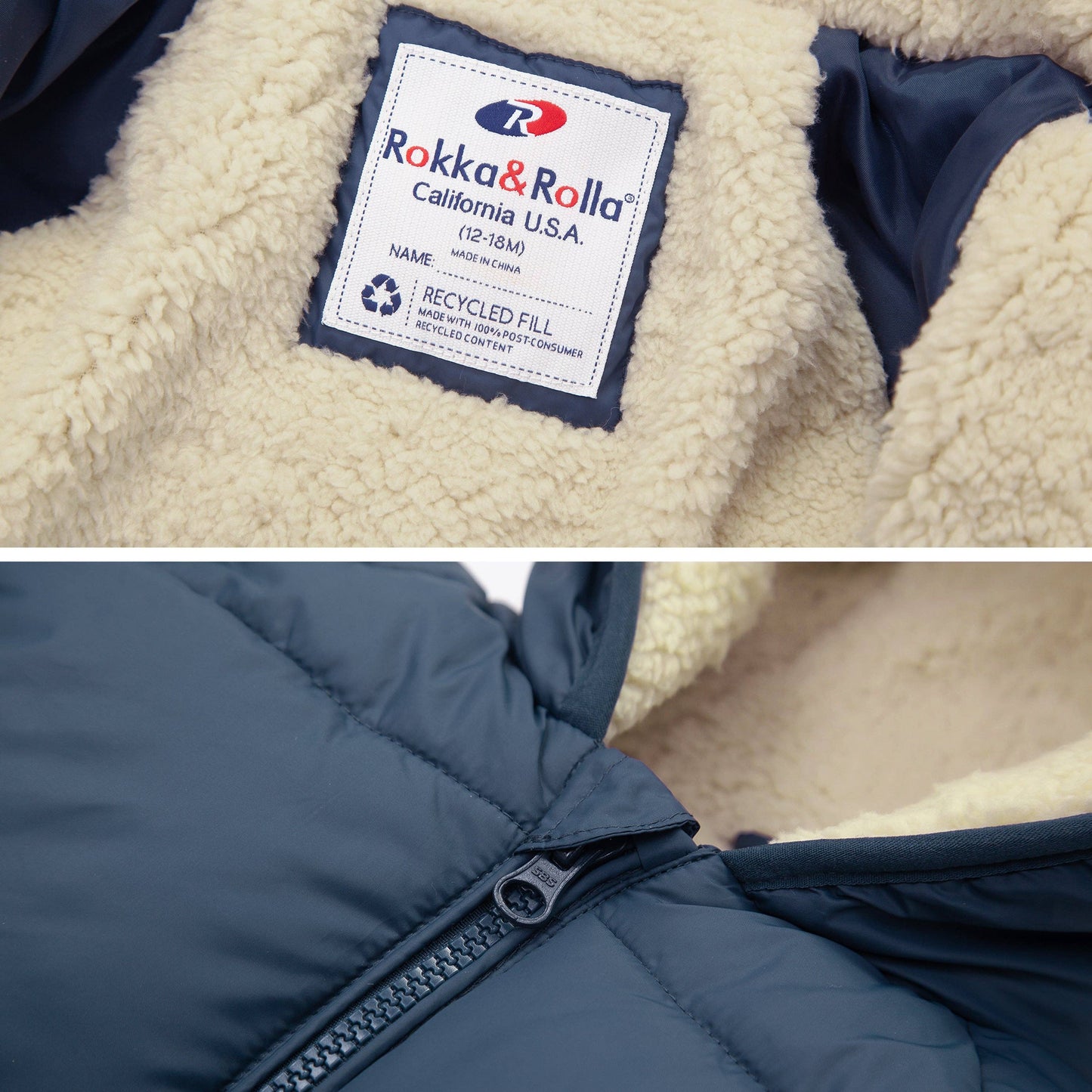 Baby Toddler Boys' Sherpa Fleece Lined Puffer Coat