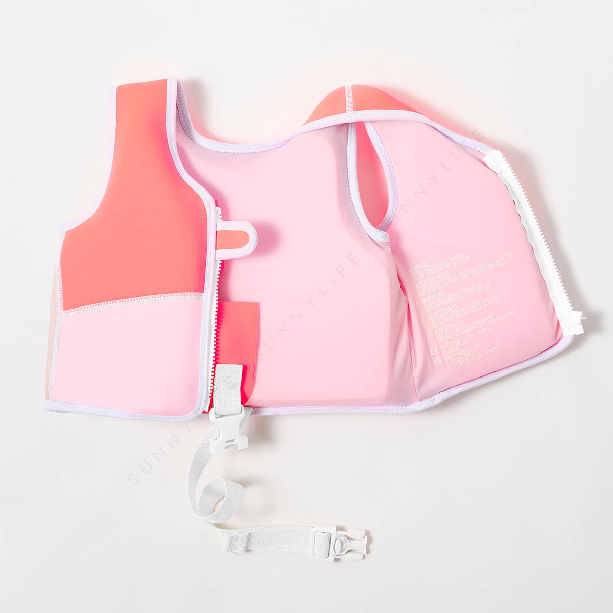 Melody the Mermaid Swim Vest 2-3 Neon Strawberry