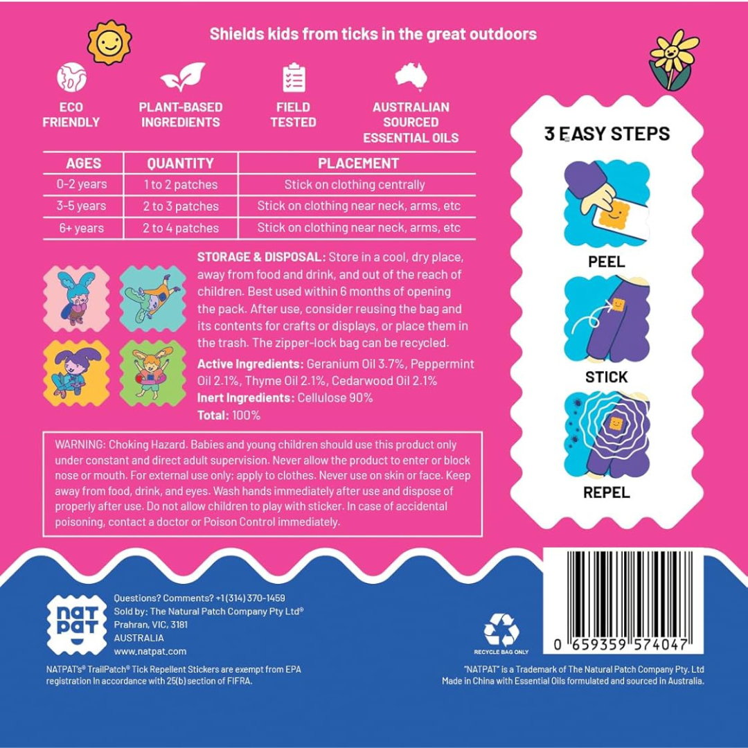 Tick Repellent Stickers for Kids