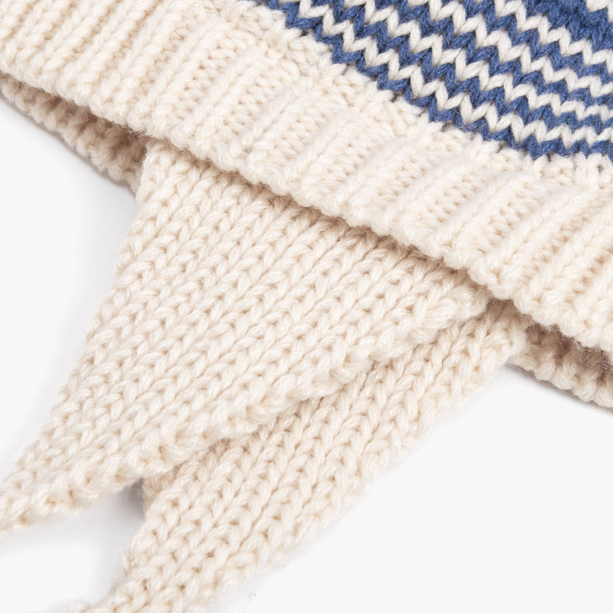 Kids Earflap Winter Hat- Striped Blue- Toddler/ Small Child