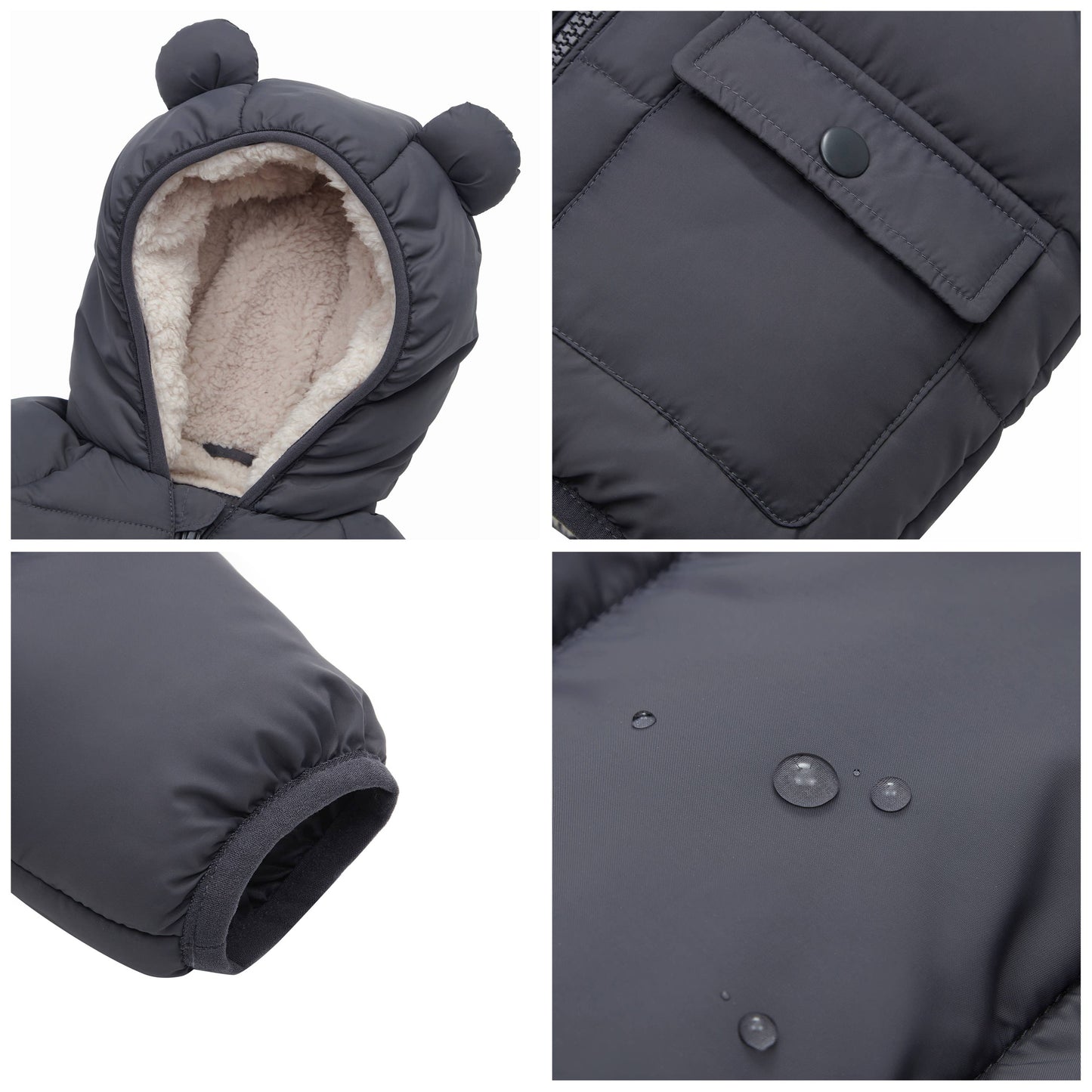 Baby Toddler Boys' Sherpa Fleece Lined Puffer Coat