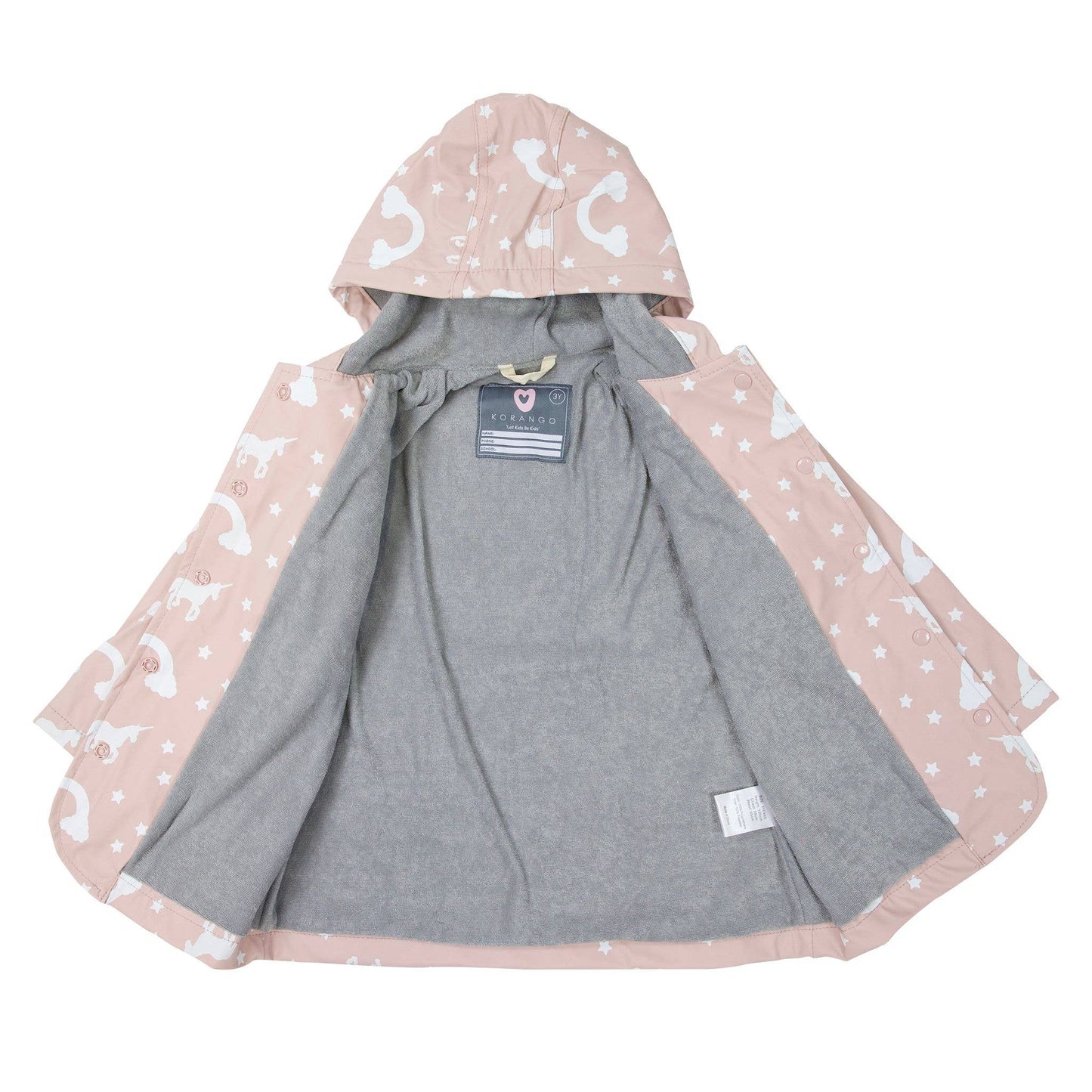 Color Change Unicorn Raincoat I Dusty Pink