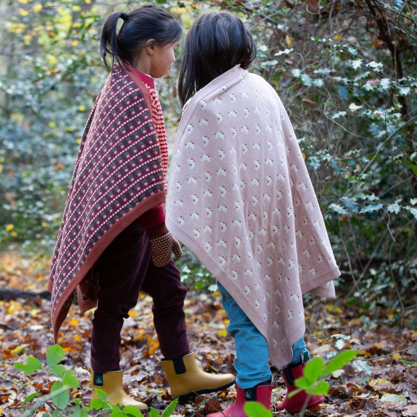 Puddle Ducks Knitted Organic Baby Blanket