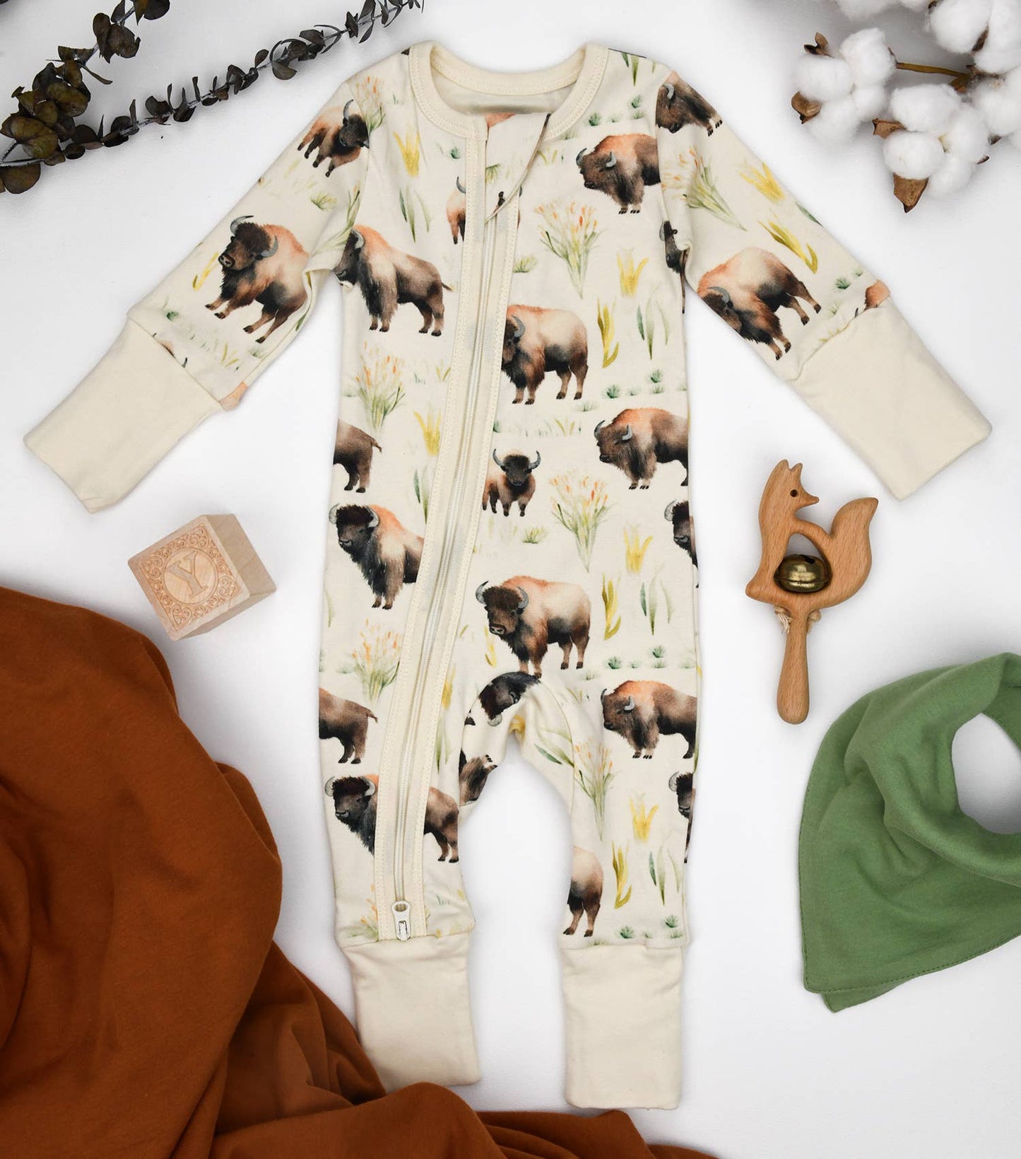 Preorder- Organic Cotton Baby 2-Way Zipper Sleeper, Jack