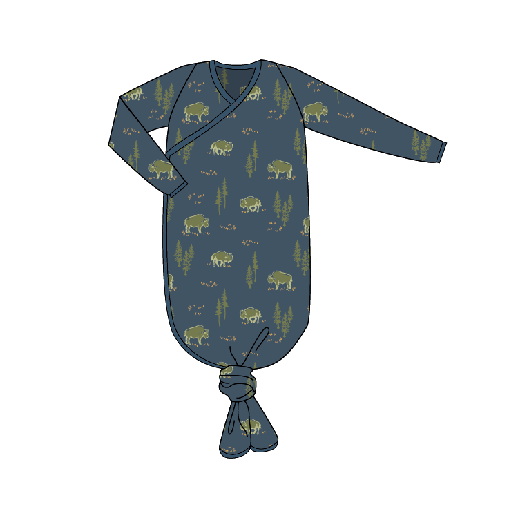 Free Range Bison Knotted Gown